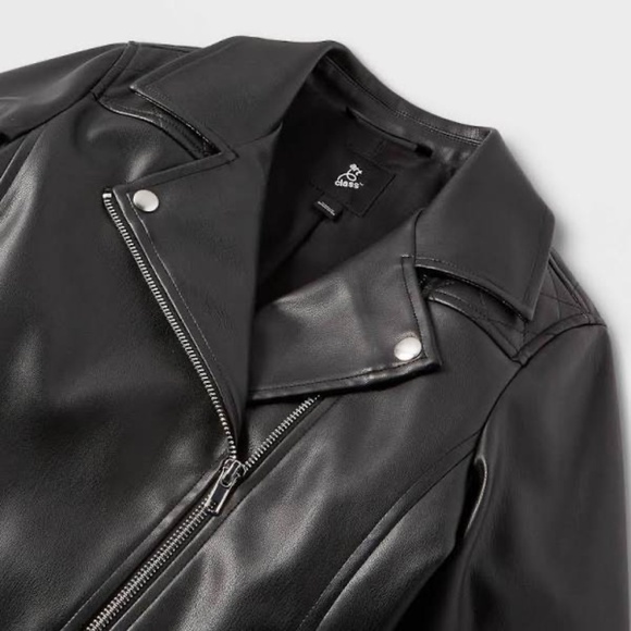🖤 Mini Style Icon Alert! 🖤 Art Class Faux Leather Moto Jacket - Girls size (S) - Picture 3 of 12